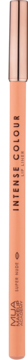 Pionowo ustawiona konturówka do ust Super Nude. Widoczny intensywny kolor i złota, połyskująca zakrętka.