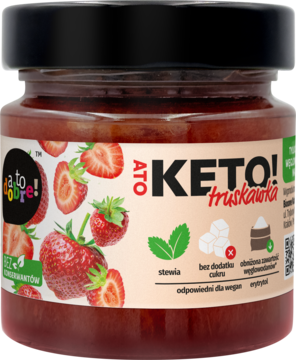 A TO DOBRE! A to Keto! ,konfitura, Truskawka, bez cukru,przód