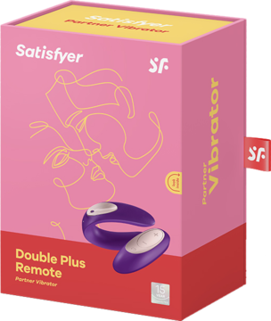 SATISFYER Double Plus Remote ,stymulator dla par,przód