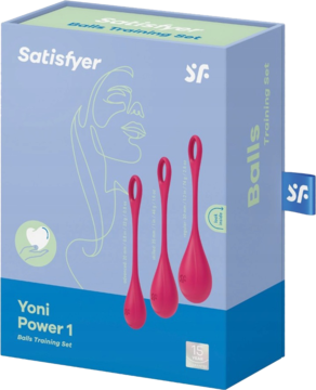 SATISFYER Yoni Power 1 ,zestaw kulek Kegla do treningu,przód