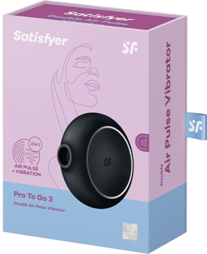 SATISFYER Pro To Go 3 ,stymulator dla Pań, Black,przód