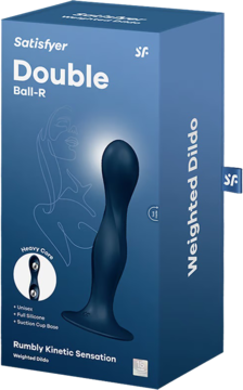 SATISFYER Double Ball-R ,dildo z drgającymi kulkami,przód