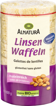 ALNATURA ,wafle z soczewicy, Bio,przód