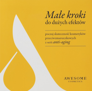 AWESOME COSMETICS Anti-Aging ,zestaw mini produktów, do twarzy, Małe kroki,przód