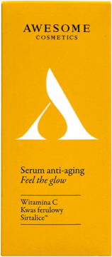 AWESOME COSMETICS Anti-Aging ,serum do twarzy, Feel the glow,przód
