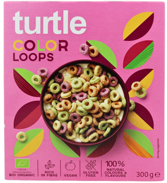 TURTLE ,krążki zbożowe, kolorowe, bezglutenowe,przód