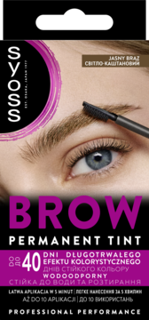 SYOSS Brow Permanent Tint ,trwała koloryzacja brwi, Light Brown,przód