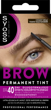 SYOSS Brow Permanent Tint ,trwała koloryzacja do brwi, Dark Brown,przód