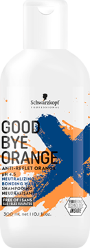 SCHWARZKOPF PROFESSIONAL Goodbye Orange ,szampon do włosów, neutralizujący i tonujący pomarańczowe i czerwone podtony włosów,przód