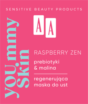AA YOU.mmy Skin ,maska do ust, regenerująca, Raspberry Zen,przód