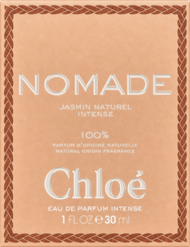 Chloé Nomade Jasmin Naturel Intense 30ml woda perfumowana, beżowe pudełko z plecionym brzegiem, widok z przodu.