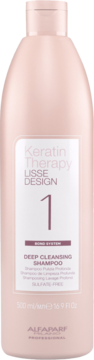 ALFAPARF MILANO Keratin Therapy Lisse Design,szampon do włosów, głęboko oczyszczający,przód