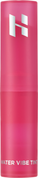 Holika Holika Water Vibe Tint, różowy tint do ust w wysuwanym sztyfcie, widok z przodu, z logo H.