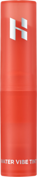 Czerwony, półprzezroczysty matowy tint do ust Holika Holika Water Vibe Tint w wysuwanym sztyfcie. Widok z przodu.