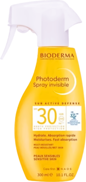 BIODERMA Photoderm ,mleczko do ciała, przeciwsłoneczne SPF30, spray,przód
