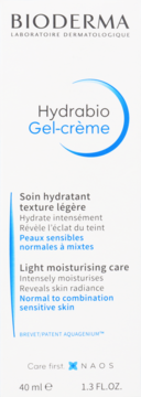 BIODERMA Hydrabio ,krem-żel do twarzy, nawilżający,przód