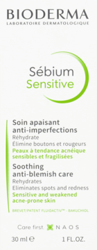 BIODERMA Sébium Sensitive,krem do twarzy przeciw niedoskonałościom,przód