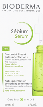 BIODERMA Sébium ,serum do twarzy, wygładzające, przeciw niedoskonałościom,przód