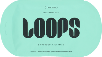 LOOPS Clean Slate ,maska w płachcie, hydrożelowa, detoksykująca,przód