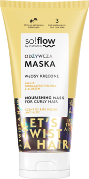 SO!FLOW BY VIS PLANTIS ,maska odżywcza do włosów kręconych, zapach dojrzałego melona z aloesem,przód