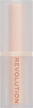 Revolution Lip Allure Soft Satin Lipstick Brunch Pink Nude, pionowy widok w matowej, półprzezroczystej tubce z napisem Revolution.