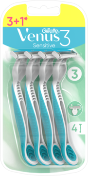 GILLETTE VENUS 3 Sensitive,maszynki do golenia, 3-ostrzowe, jednoczęściowe, damskie,przód