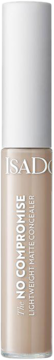 Beżowy korektor do twarzy IsaDora No Compromise z białą nakrętką, lekki, matowy, widok z przodu.