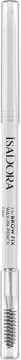 IsaDora Brow Fix 00 Clear, biały wosk do brwi w kredce ze szczoteczką, widok pionowy, do stylizacji.