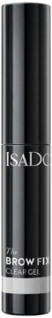 IsaDora The Brow Fix Clear Gel #50, przezroczysty żel do brwi, czarna tubka z białym napisem.