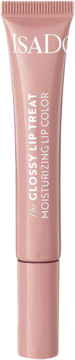 IsaDora The Glossy Lip Treat Moisturizing Lip Color, pudrowo-różowa tubka, widok z przodu.