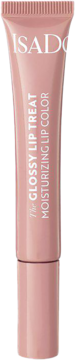 IsaDora The Glossy Lip Treat Moisturizing Lip Color, pudrowo-różowa tubka, widok z przodu.