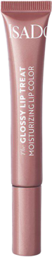 IsaDora Glossy Lip Treat: nawilżający błyszczyk w tubce, odcień Rooibos Blush, widok z przodu.