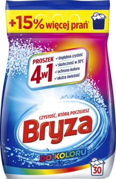BRYZA ,proszek do prania tkanin kolorowych, 4w1,przód