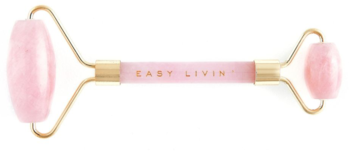 EASY LIVIN' ,roller do twarzy z różowego kwarcu,przód