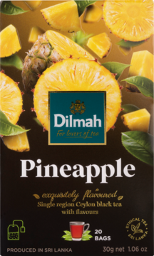 DILMAH Pineapple ,herbata czarna, cejlońska, z aromatem ananasa,przód