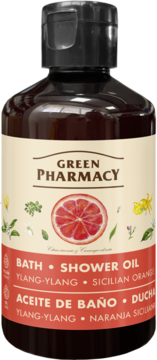 GREEN PHARMACY ,olejek do kąpieli, Ylang-Ylang i Sycylijska Pomarańcza,przód