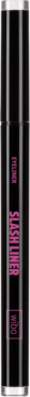 Czarny eyeliner Wibo Slash Liner w formie pisaka, pionowo, z zamazanymi różowymi napisami SLASH LINER.