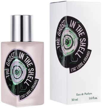 The Ghost In The Shell woda perfumowana 50ml w matowej butelce z metalowym korkiem i białym opakowaniu.