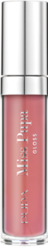 Różowy błyszczyk Miss Pupa Gloss 402 Blossom Pink w pionowej tubce z srebrną zakrętką, nawilżający.