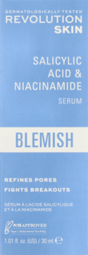 REVOLUTION SKINCARE Blemish ,serum do twarzy, z kwasem salicylowym i niacynamidem,przód