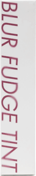Opakowanie Rom&nd Blur Fudge Tint, białe pudełko z pionowym, mauvish napisem, widok z przodu.