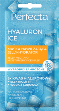 PERFECTA Hyaluron Ice ,maseczka do twarzy, nawilżenie i ujędrnienie,przód