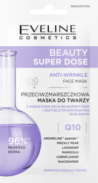 EVELINE COSMETICS Beauty Super Dose ,maseczka do twarzy, przeciwzmarszczkowa, Q10,przód
