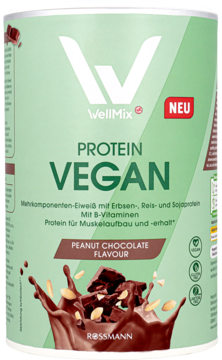 WELLMIX Protein Vegan ,napój białkowy, Peanut Chocolate,przód