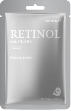 SKIN627 ,maska w płachcie, ujędrniająca, Retinol i Perła,przód