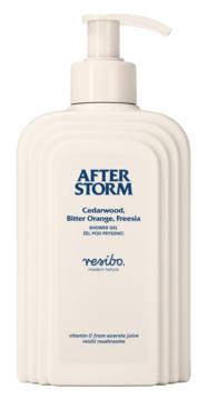 RESIBO After Storm ,żel pod prysznic, Drzewo cedrowe, Gorzka pomarańcza, Frezja,przód