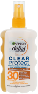 GARNIER DELIAL AMBRE SOLAIRE Clear Protect ,balsam do opalania w spray'u SPF30,przód
