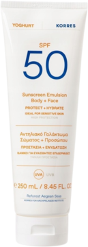 KORRES Yoghurt ,emulsja przeciwsłoneczna do twarzy i ciała, SPF50,przód