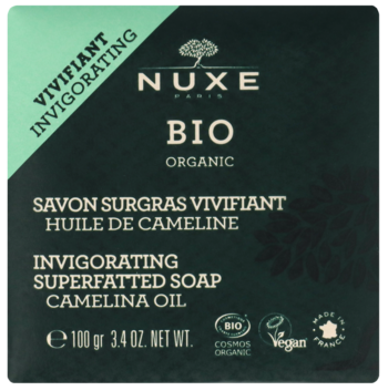 NUXE Bio Organic ,mydło w kostce do twarzy i ciała, orzeźwiające, ultra-odżywcze,przód
