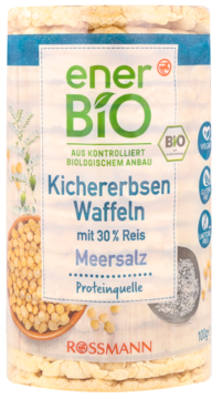 ENERBIO ,wafle z ciecierzycy, z solą morską,przód